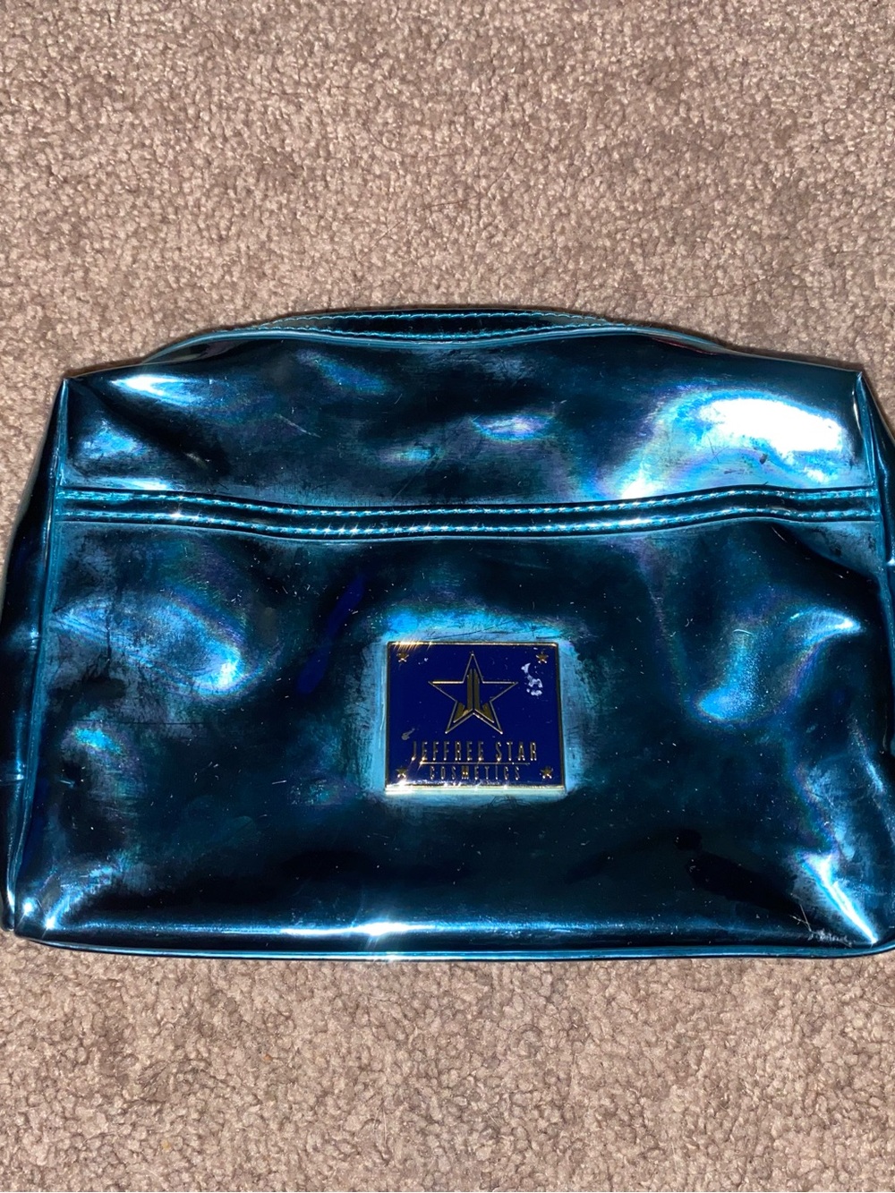 Jeffree Star Cosmetics Reflective Light Blue  Makeup Bag